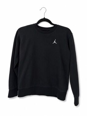 Air Jordan Black Crewneck Pullover Boys Sweatshirt Jumpman Logo Large